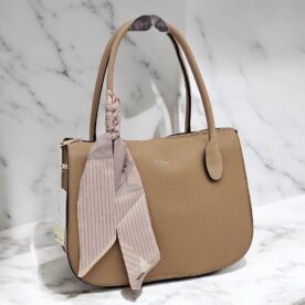 3805 Bolsa de Ombro Satchel Veryrio PU - Bege
