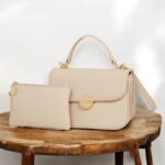 Bolsa Transversal Rosa Amora PU - Creme (Ref. 6173b)