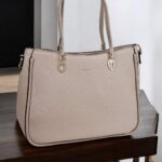 Bolsa de Ombro Baú Veryrio PU - Bege (Ref. 3942d)
