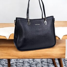 Bolsa de Ombro Baú Veryrio PU - Preto (Ref. 3942c)