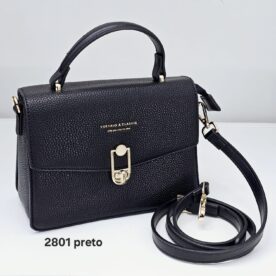 Bolsa Transversal Veryrio PU - Preto (Ref. 2801c)